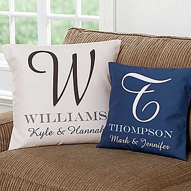 Our Monogram Throw Pillow. View a larger version of this product image.