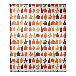 Designs Direct Leaves Throw Blanket in Orange