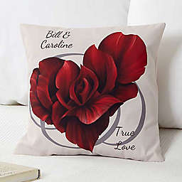 Blooming Heart 14-Inch Throw Pillow