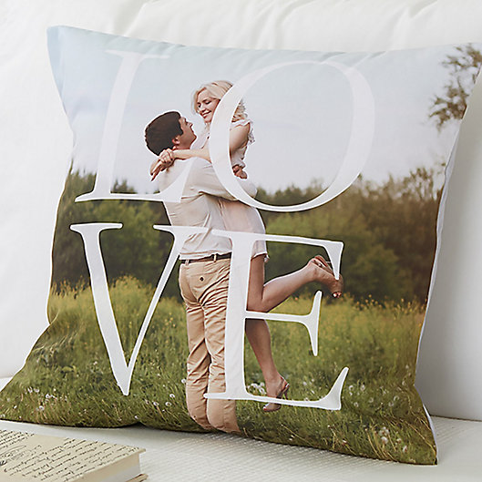 Alternate image 1 for LOVE 18-Inch Square Throw Pillow