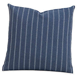 SIScovers® Striped Burlap 20-Inch Square Throw Pillow in Blue/Off White