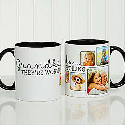 They're Worth Spoiling 11 oz. Photo Coffee Mug in Black/White
