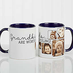 They're Worth Spoiling 11 oz. Photo Coffee Mug in Blue/White