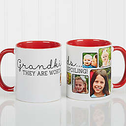 They're Worth Spoiling 11 oz. Photo Coffee Mug in Red/White