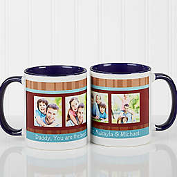 Photo Message 11 oz. Coffee Mug in Blue/White