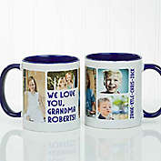 5 Photos Loving Message 11 oz. Coffee Mug in Blue/White
