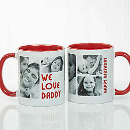 5 Photos Loving Message 11 oz. Coffee Mug in Red/White