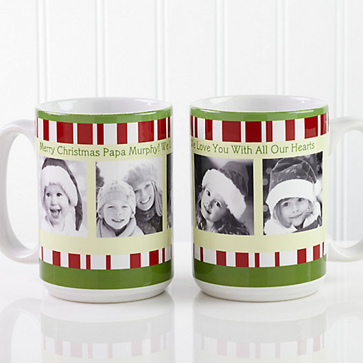 Alternate image 1 for Christmas Photo Message 15 oz. Coffee Mug in White