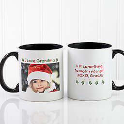 Christmas Photo Wishes 11 oz. Coffee Mug in Black