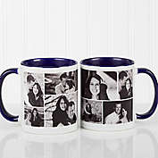 Create A Photo Collage 11 oz. Coffee Mug in Blue/White