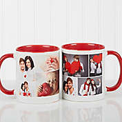 Create A Photo Collage 11 oz. Coffee Mug in Red/White