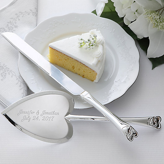 Alternate image 1 for Wedding Cake 2-Piece Knife & Server Set
