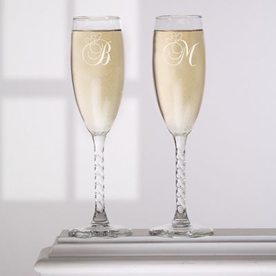#875756 Reed & Barton Crystal Champagne Flute Set