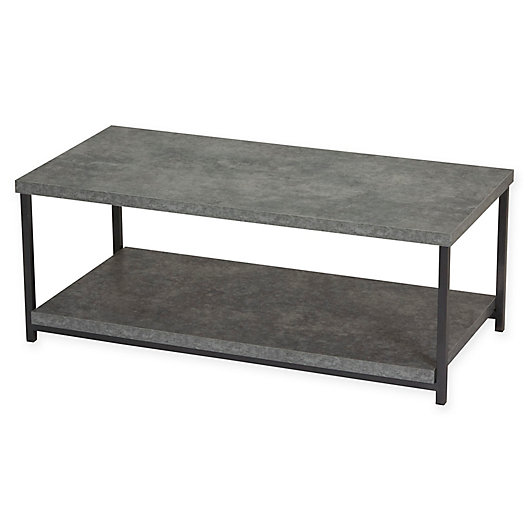 Alternate image 1 for Household Essentials® Faux Concrete Slate Coffee Table in Grey
