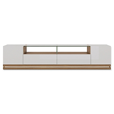Manhattan Comfort Vanderbilt TV Stand in Maple Cream and Off-White. View a larger version of this product image.