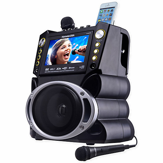 Alternate image 1 for Karaoke USA DVD/CDG/MP3G Karaoke Machine with Screen/Bluetooth