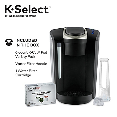 Keurig&reg; K-Select&reg; Single-Serve K-Cup&reg; Pod Coffee Maker in Matte Black. View a larger version of this product image.