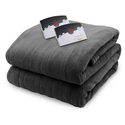 Biddeford Blankets&reg; Micro Plush Heated Twin Blanket in Grey