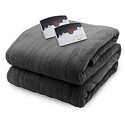 Biddeford Blankets® Micro Plush Heated Twin Blanket in Grey