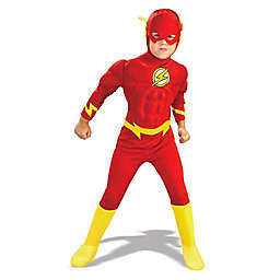 Flash Deluxe Muscle Chest Child&#39;s Halloween Costume in Red