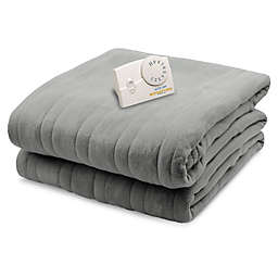 Biddeford® Comfort Knit Analog Heated Full Blanket in Steel Grey