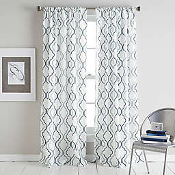 Coco 84-Inch Rod Pocket Window Curtain Panel in Blue