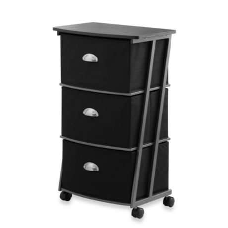 Studio 3b 3 Drawer Storage Cart In Black Bed Bath Beyond