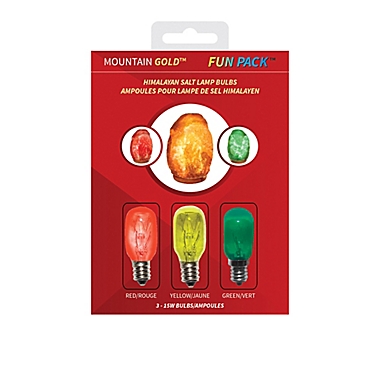 Mountain Gold&trade; Fun Pack&trade; Himalayan Salt Lamp Light Bulbs (Set of 3). View a larger version of this product image.