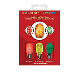 Mountain Gold™ Fun Pack™ Himalayan Salt Lamp Light Bulbs (Set of 3)