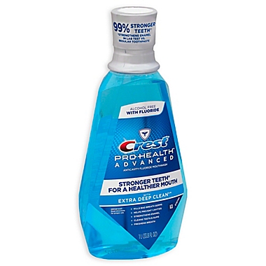 Crest&reg; Pro-Health&trade; 33.8 fl. oz. Advanced Anticavity Fluoride Mouthwash in Blue Fresh Mint. View a larger version of this product image.
