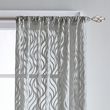 Lyric Rod Pocket Sheer Window Curtain Panel (Single). View a larger version of this product image.