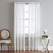 Lyric 84-Inch Rod Pocket Sheer Window Curtain Panel in White
