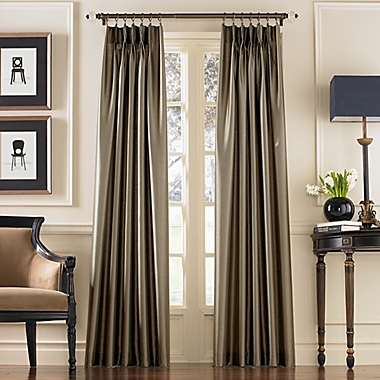 Marquee 108-Inch Pinch Pleat/Back Tab Window Curtain Panel in Bronze (Single). View a larger version of this product image.