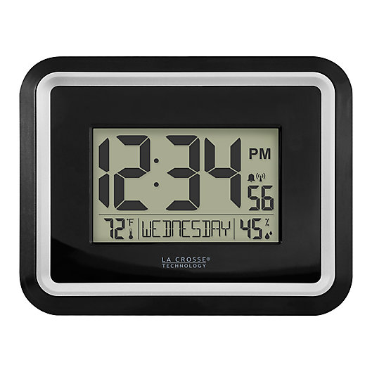 Table Standing Indoor Temperature Battery Operated Snooze Without Back Light SODIAL Atomic Digital Wall Clock Calendar Large LCD Display Silver