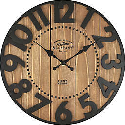 FirsTime® 11-Inch Langton Wall Clock in Brown