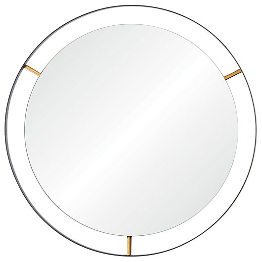 Alternate image 1 for Varaluz® Framed 20-Inch Round Mirror in Matte Black