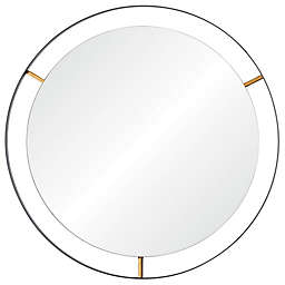 Varaluz® Framed 20-Inch Round Mirror in Matte Black