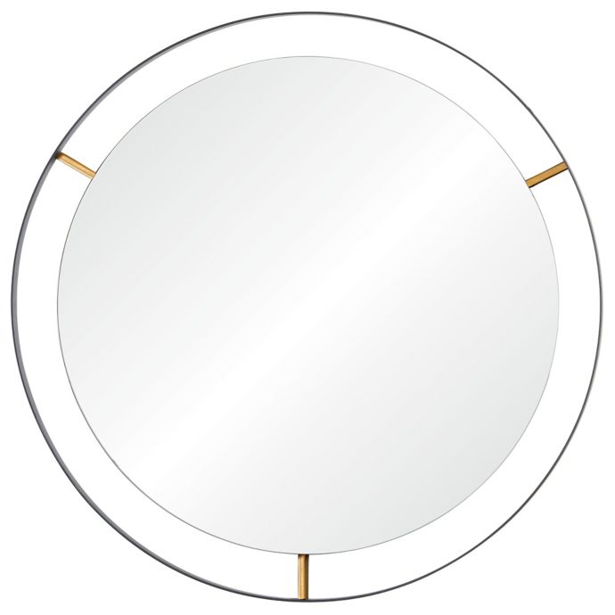 Varaluz Framed 30 Inch Round Mirror In Matte Black Bed Bath Beyond