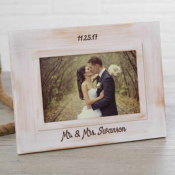 Wedding Memories Engraved Picture Frame In White Wash Bed Bath Beyond