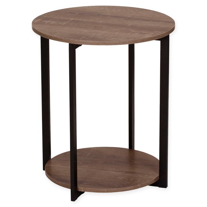 Household Essentials Ashwood End Table In Grey
