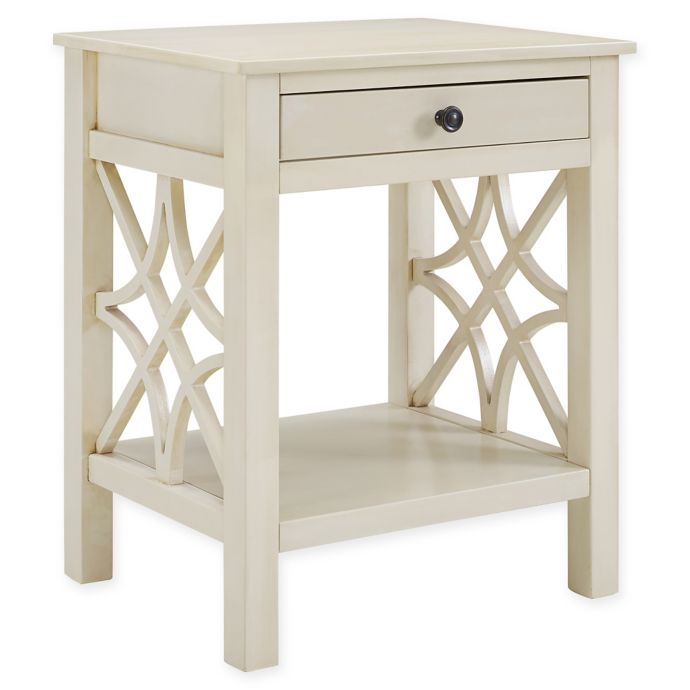 Linon Home Whitley End Table In Antique White Bed Bath Beyond