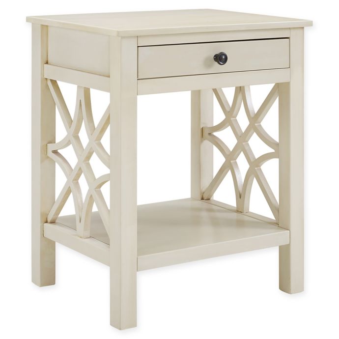 Linon Home Whitley End Table In Antique White Bed Bath Beyond