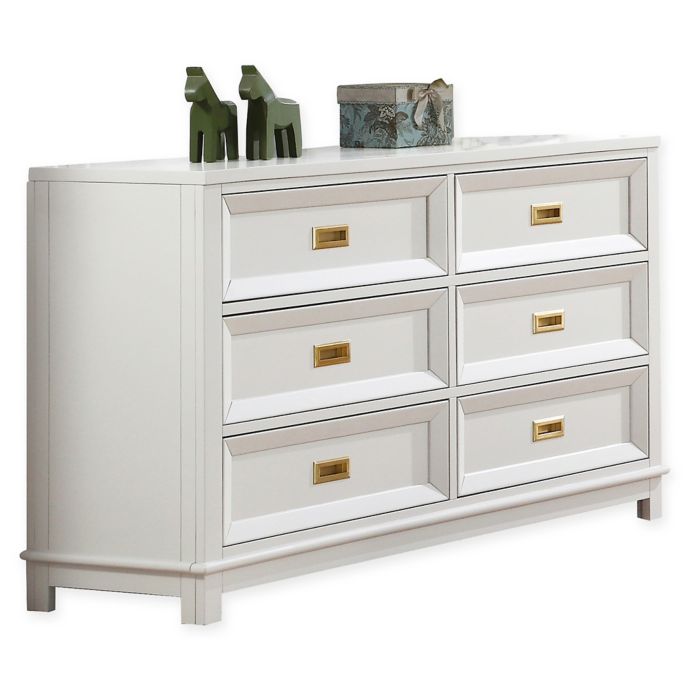 Campaign Wooden 6 Drawer Dresser In White Bed Bath And Beyond Canada