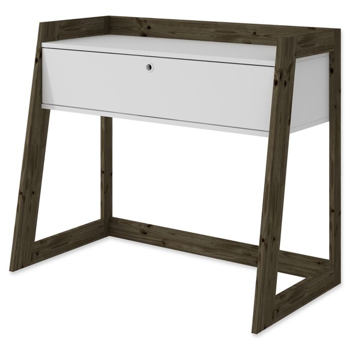 Manhattan Comfort Salvador Entryway Table In White Oak Bed Bath