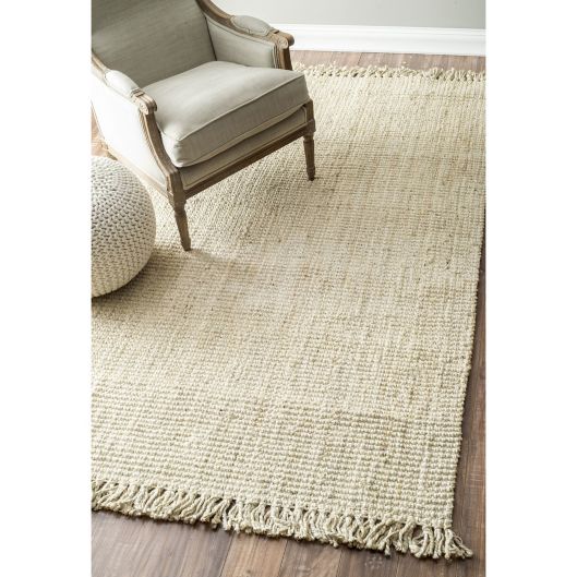 9ft x 6ft Chunky Loop Area Rug in Bleach