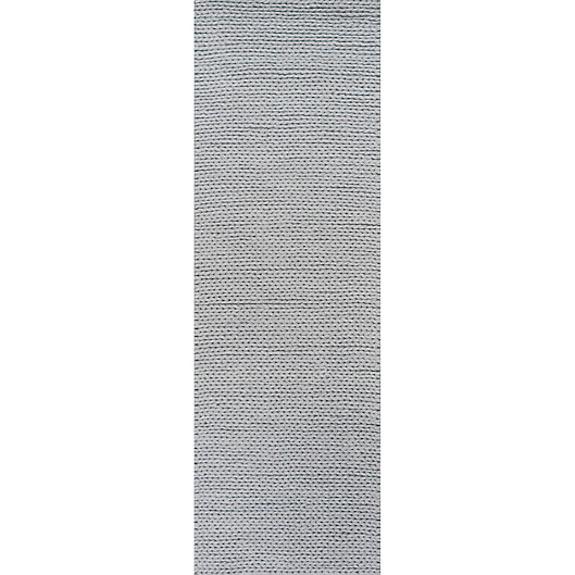 Alternate image 1 for nuLOOM Chunky Woolen Cable 2-Foot 6-Inch x 8-Foot Runner in Light Grey