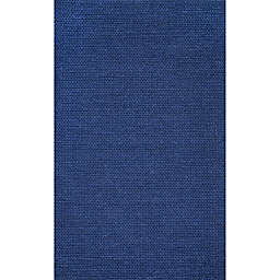 nuLOOM Chunky Woolen Cable 4-Foot x 6-Foot Area Rug in Navy