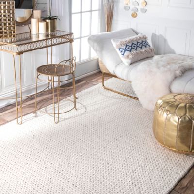 nuLOOM Chunky Woolen Cable 6-Foot Square Area Rug in Off-White