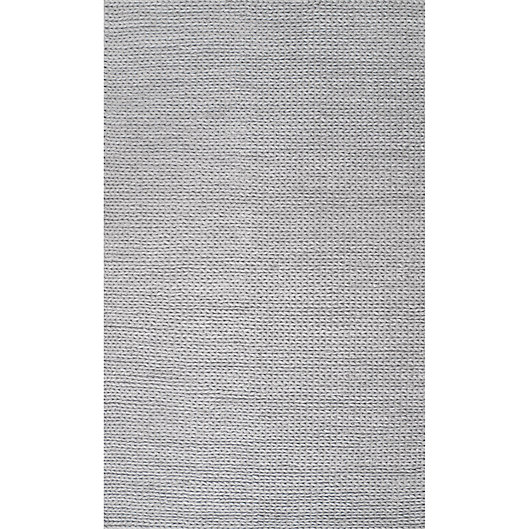 Alternate image 1 for nuLOOM Chunky Woolen Cable 9-Foot x 12-Foot Area Rug in Light Grey