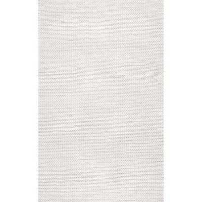 nuLOOM Chunky Woolen Cable10-Foot x 14-Foot Area Rug in Off-White